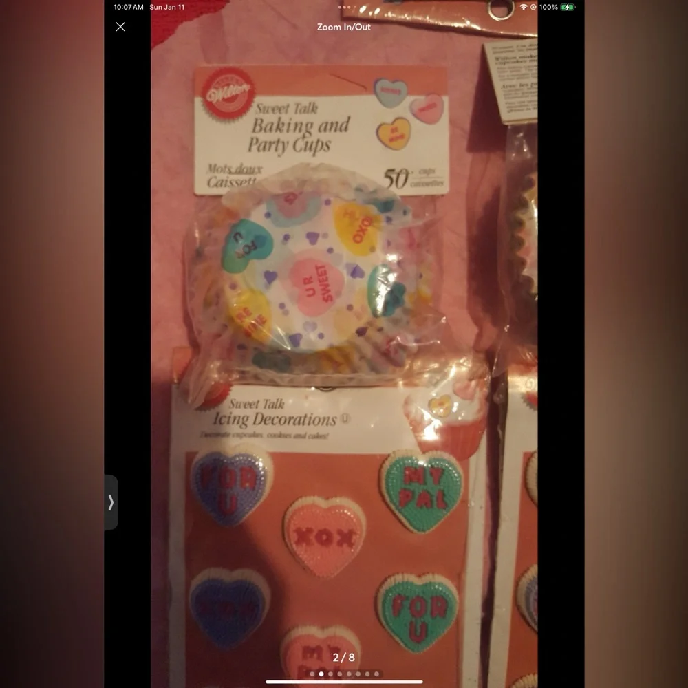 4pc WILTON CUPCAKE VALENTINE'S DECORATON KITS STYLE 2 new